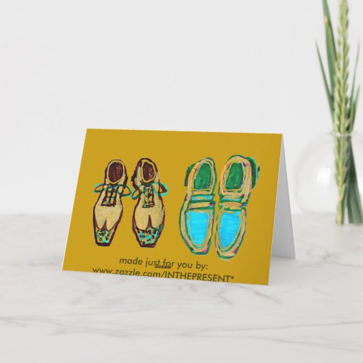 誰もあなたの靴、パパの挨拶状を満たすことができません カード (裏面)