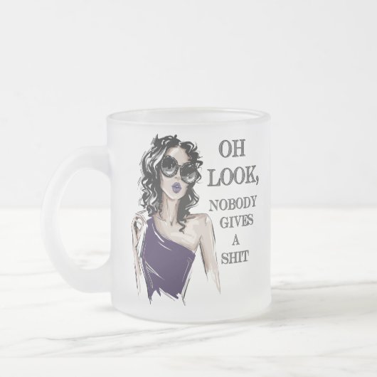 誰もいない気に フロストグラスマグカップ (左)