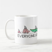 誰もがおもしろいシャーク・ウィークを愛している コーヒーマグカップ (左)