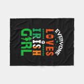 誰もがアイルランドの少女を愛している フリースブランケット (正面(横))