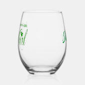 誰もがアイルランドの少女を愛する ステムなしワイングラス (左)