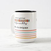 誰もがカスタムカラフル違ったコミュニケーションを取る ツートーンマグカップ (正面左)