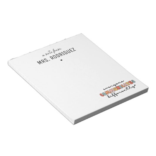 誰もがカスタムカラフル違ったコミュニケーションを取る ノートパッド (アングル)