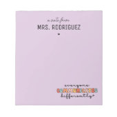 誰もがカスタムカラフル違ったコミュニケーションを取る ノートパッド (正面)