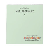 誰もがカスタムカラフル違ったコミュニケーションを取る ノートパッド (正面)