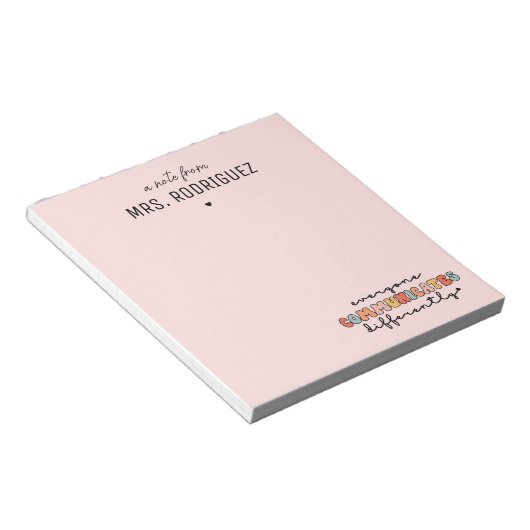 誰もがカスタムカラフル違ったコミュニケーションを取る ノートパッド (アングル)