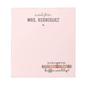 誰もがカスタムカラフル違ったコミュニケーションを取る ノートパッド (正面)