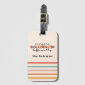 誰もがカスタムカラフル違ったコミュニケーションを取る ラゲッジタグ (正面縦)