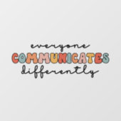 誰もがカラフル異なるコミュニケーションを取る ウィンドウサイン (シート)