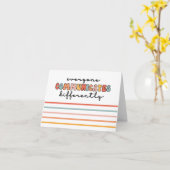 誰もがカラフル異なるコミュニケーションを取る カード (黄色い花)