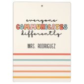 誰もがカラフル異なるコミュニケーションを取る クリップボード (裏面)
