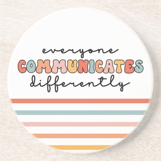 誰もがカラフル異なるコミュニケーションを取る コースター (正面)