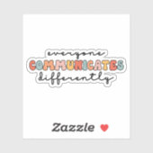 誰もがカラフル異なるコミュニケーションを取る シール (シート)