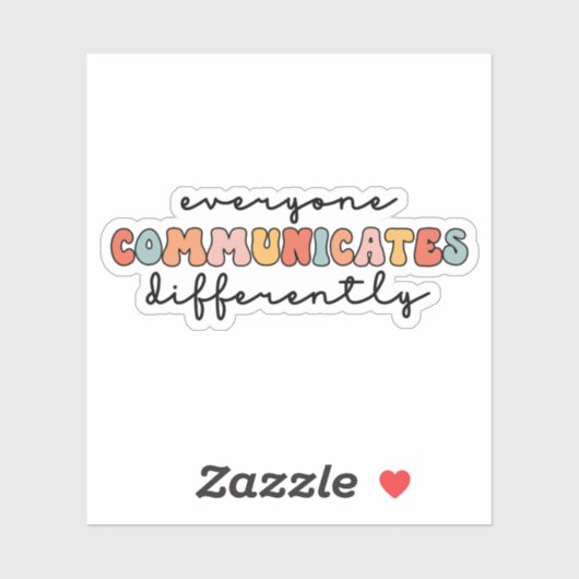 誰もがカラフル異なるコミュニケーションを取る シール (シート)