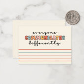 誰もがカラフル異なるコミュニケーションを取る ノートカード (正面/裏面インサイチュ)