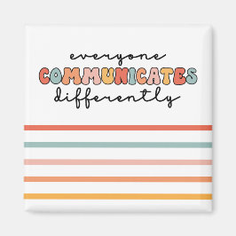 誰もがカラフル異なるコミュニケーションを取る マグネット