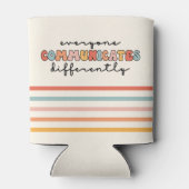 誰もがカラフル異なるコミュニケーションを取る 缶クーラー (裏面)