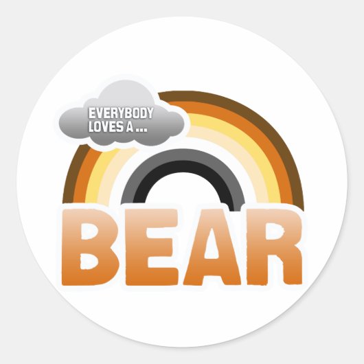 誰もがクマを愛する ラウンドシール (正面)