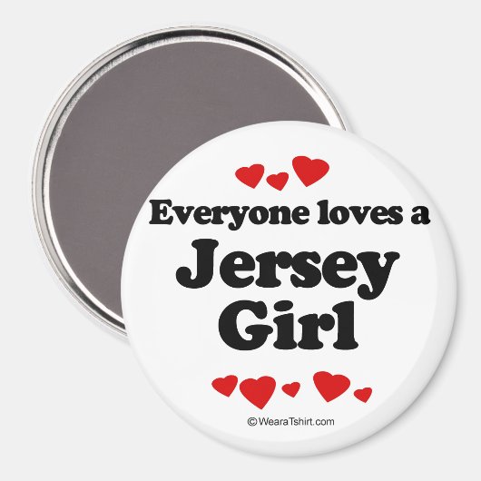 誰もがジャージーの女の子を愛している マグネット (正面/裏面)
