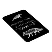 誰もがチーズのキツネクロウを盗みたい マグネット (右側)