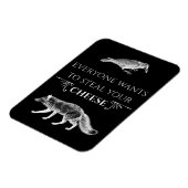 誰もがチーズのキツネクロウを盗みたい マグネット (左側)