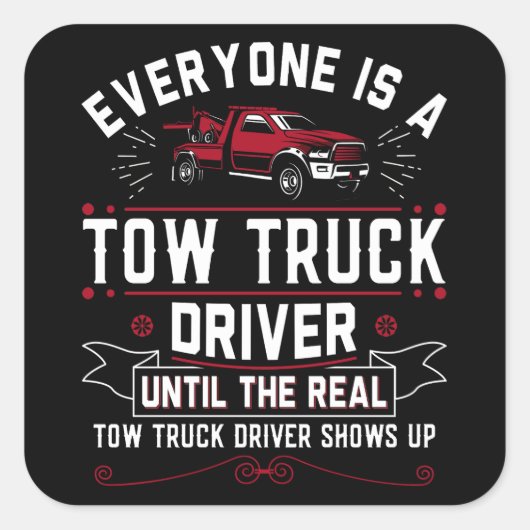 誰もがトラックの牽引車の運転手である実在 スクエアシール (正面)