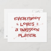 誰もがバスーンの選手を愛している ポストカード (正面/裏面)