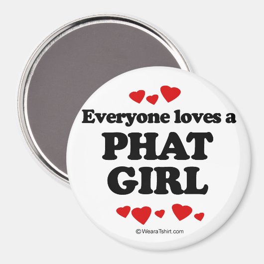 誰もがファットの女の子を愛している マグネット (正面/裏面)