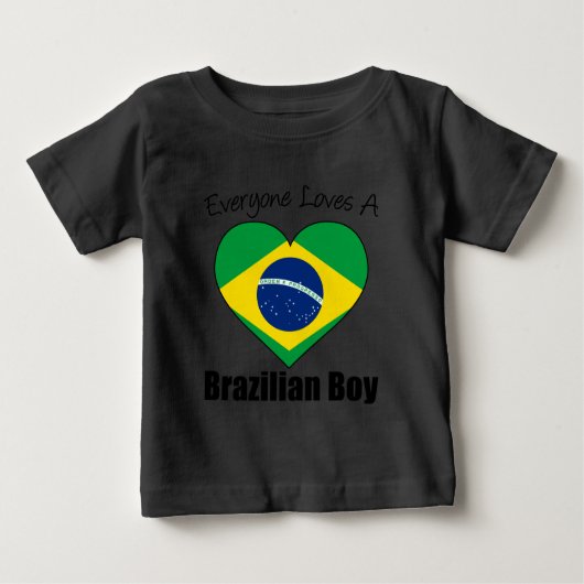 誰もがブラジル人の少年を愛している ベビーTシャツ (正面)