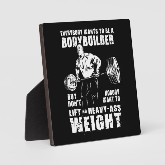 誰もがボディビルダーになりたいと思う – ジムトレーニング フォトプラーク (正面)