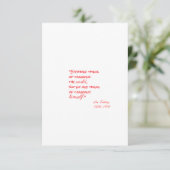 「誰もが世界を変えたいと思っているが、誰も自分自身を変えることまでは考えていない。」 出欠カード (スタンド正面)