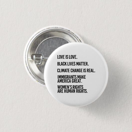 誰もが人権に値する 缶バッジ (正面&裏面)