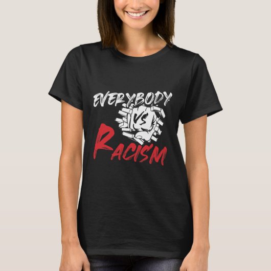 誰もが人種差別に対して – アンチ嫌いレジスGi Tシャツ (正面)
