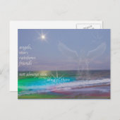 誰もが友人と天使を必要とし、葉書 ポストカード (正面/裏面)