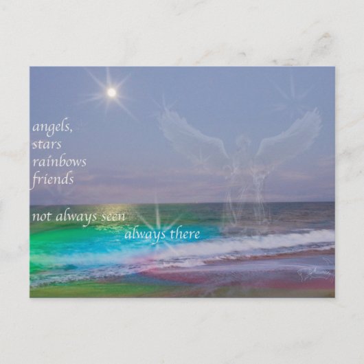 誰もが友人と天使を必要とし、葉書 ポストカード (正面)