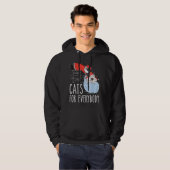 誰もが可愛いクリスマス猫サンタ・ハットフー パーカ (正面フル)