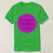 誰もが声に値する9 Tシャツ (デザイン正面)