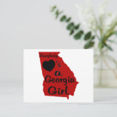 誰もが大好きなグルジアの少女レッド&ブラック ポストカード (スタンド正面)