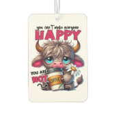 誰もが幸せにできるわけじゃない、あなたはコーヒーじゃないんだから カーエアーフレッシュナー (裏面)