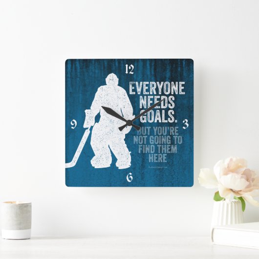 誰もが必要ゴール(ホッケー)正方形の壁時計 スクエア壁時計 (ホーム)
