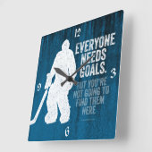 誰もが必要ゴール(ホッケー)正方形の壁時計 スクエア壁時計 (傾斜)