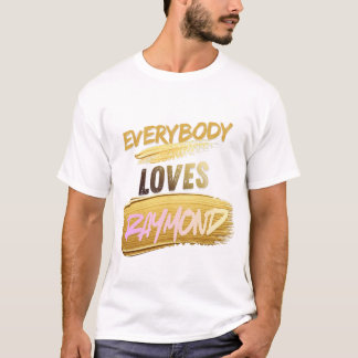 誰もが愛するレイモンド ゴールドフォイル エステティックTシャツ Tシャツ