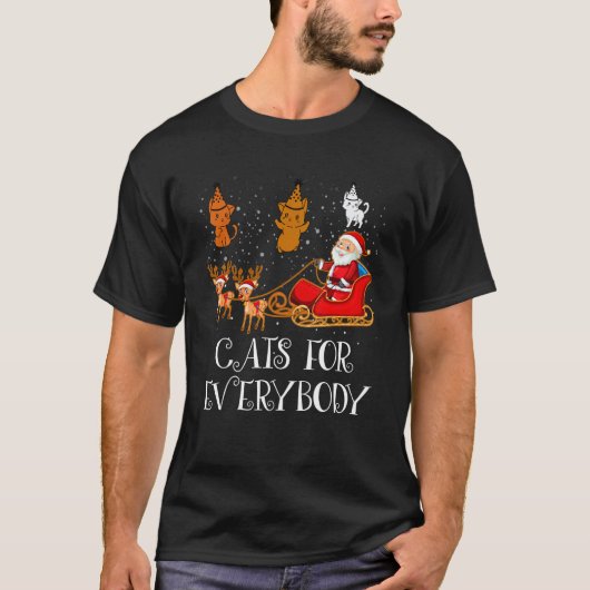 誰もが愛する猫 クリスマス 猫 クリスマス Tシャツ (正面)