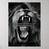 誰もが望むし食べ、少数の狩りに喜んでいる ポスター (正面)