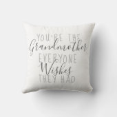 誰もが望む祖母 |白クラシック引用文 クッション (裏面)