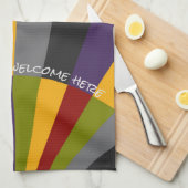 誰もが歓迎ここではサンライズキッチンティータオル キッチンタオル (四つ折り)