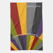 誰もが歓迎ここではサンライズキッチンティータオル