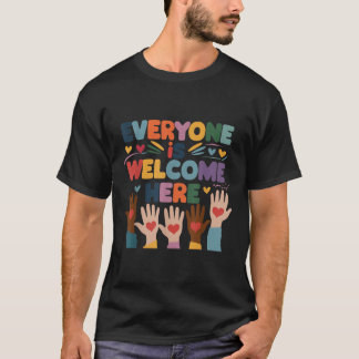 誰もが歓迎ここアイダホ先生教育 Tシャツ