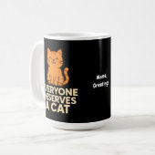 誰もが猫を愛するに値する かわいいオレンジテブby猫ラブ コーヒーマグカップ (正面左)