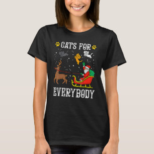 誰もが猫好き サンタ クリスマス パジャマ Xmas レディース Tシャツ